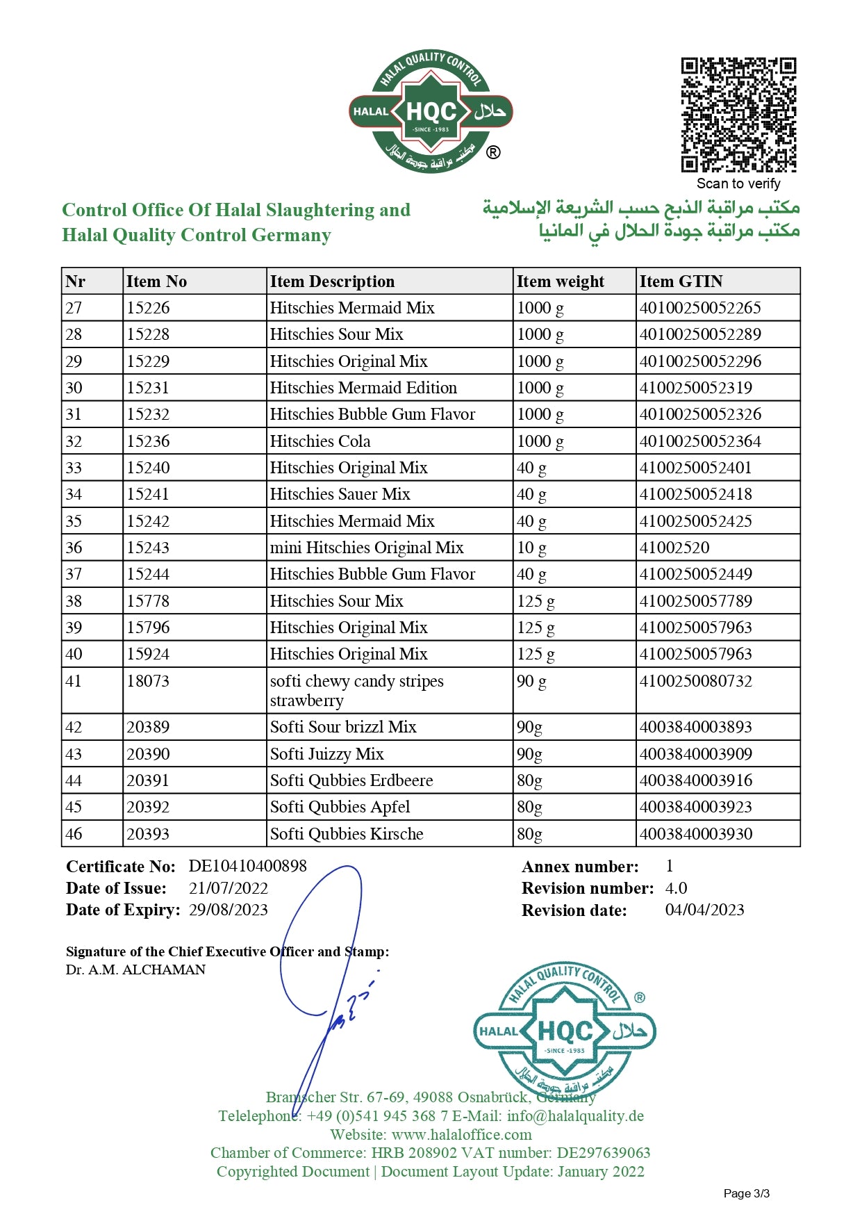 certification halal hitschler